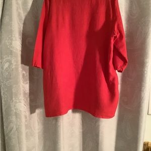 XL RED WINTER WEIGHT BRYN WALKER LINEN WITH POCKETS! Fits as 2XL